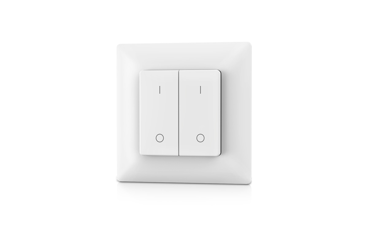 LED Dimmer | 10 Zonne | RF afstandsbediening (1 Kanaal) | Muur | Kunstof | Push | Wit