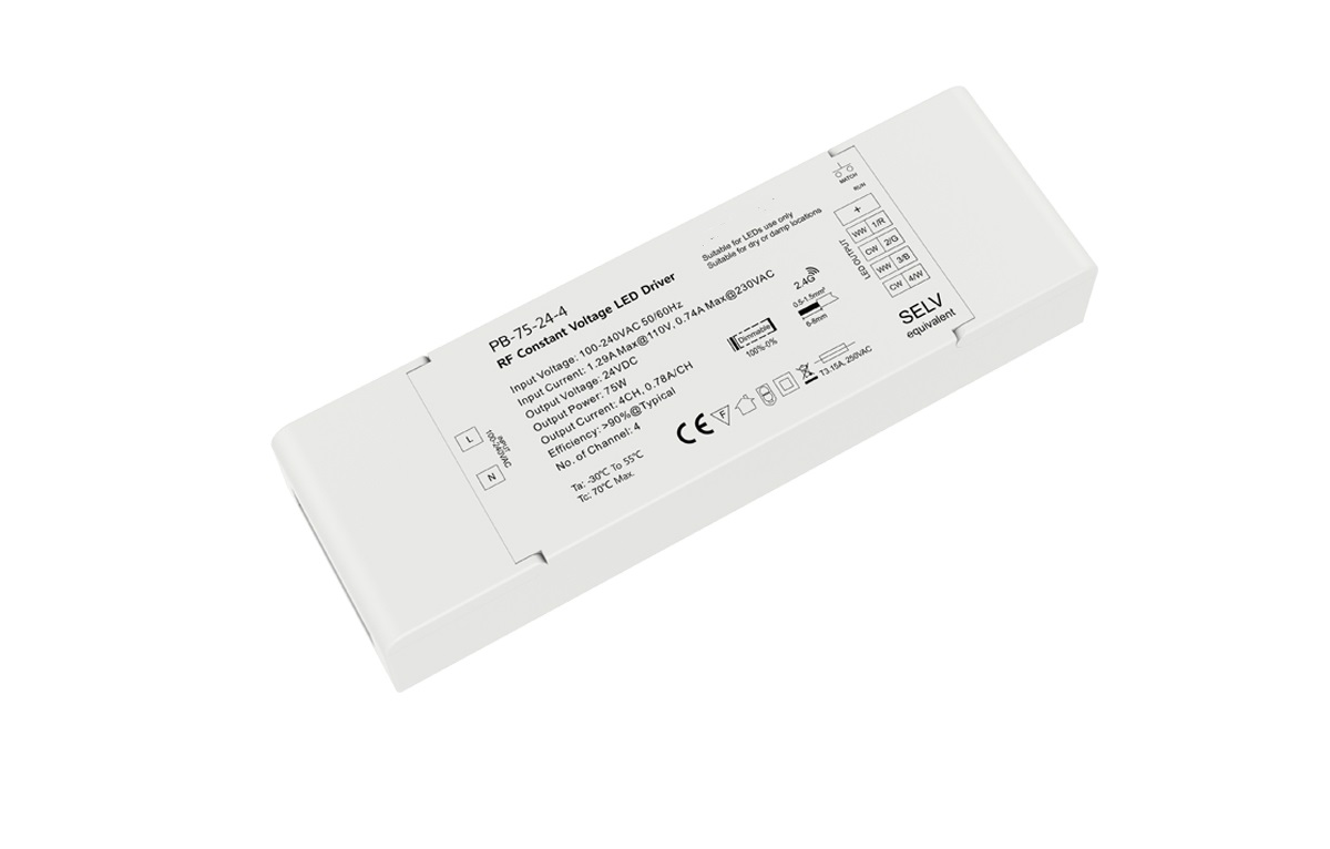 LED RF Voeding | 10 Zonne | RF Voeding | 24 Volt | 75 Watt | RGB / RBGW