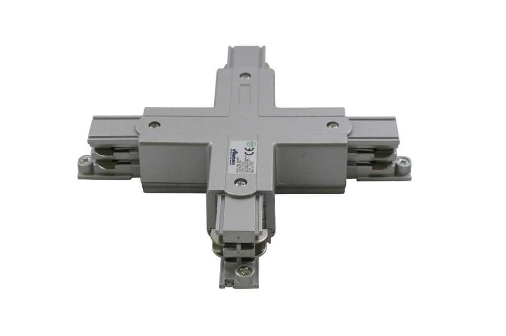 3 Fase | Rail  Power X connector Links | Grijs / Zilver