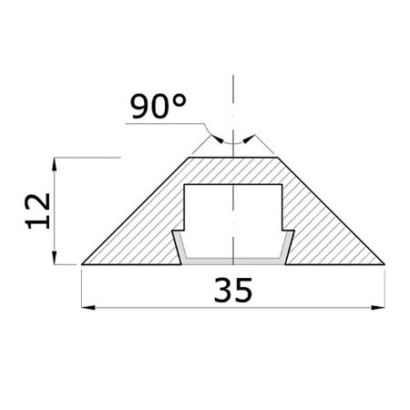 LED Profiel Pro Line MDF Corner