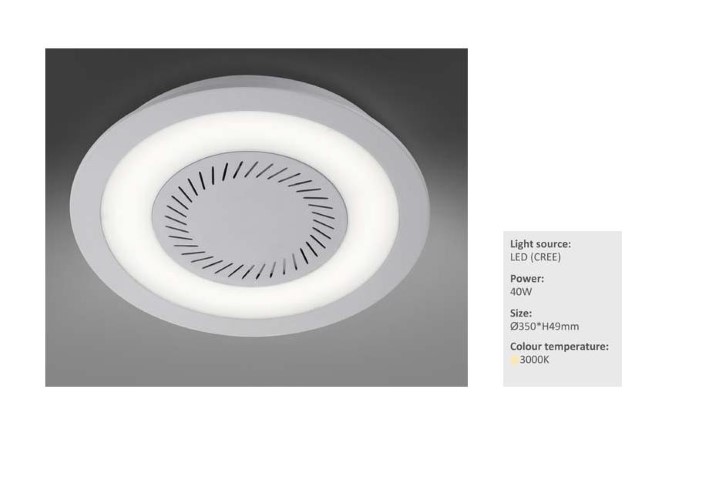 LEDw@re Plafonniere | 40 Watt | 380mm * 40mm | 2500 Lumen | Sealing C70100