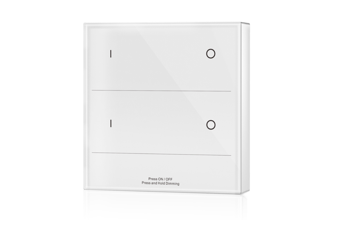LED Dimmer | 10 Zonne | RF afstandsbediening Muur opbouw | 2 Zonne | Wit