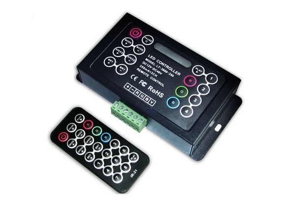 RGB LED Controller | 3 x 72 Watt | 5-12-24 Volt | + Afstandbediening