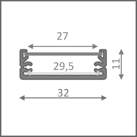 LED Profiel Large 32 x 11mm