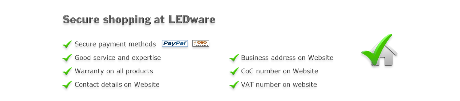 Secure shopping at LEDware