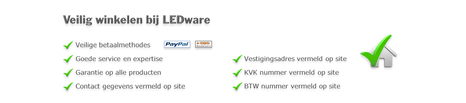 Veilig winkelen bij LEDware