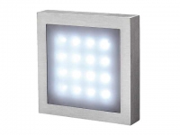 LED Wandlamp | AITES 16 LED OPBOUWLAMP, ALU-BRUSHED, WIT LED