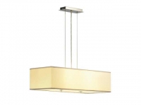 LED Hanglamp | LASSON, Pendelspot, PD-1, vierkant, wit textiel