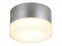 Plafonniere | MICRO FLAT ROUND zilvergrijs GX53 gesatineerd glas