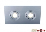 LED inbouwplaat | 2 LEDs | Vierkant | Lumoluce