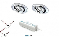 NORLED | LED inbouwspotset  | 2 spots | Rond | 3 W | Warm Wit |