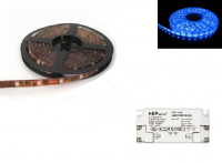 LEDstripset | LEDstrip 5 Meter 300 LEDs Blauw + Voeding