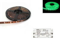 LEDstripset | LEDstrip 5 Meter 300 LEDs Groen + Voeding