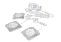 LED Kastverlichting set | 3 Lampjes | 3 x 1,5 Watt | Vierkant