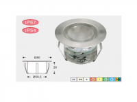 LEDw@re | LED Grondspot | 12 Volt | Rond | 6 x 1 Watt | Warm Wit