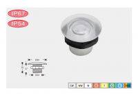 LEDw@re | LED Grondspot | 12 Volt | Rond | 6 x 0,1 Watt | Warm W