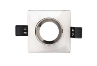 LED inbouwframe | GU10 | 9 x  9 CM | Chroom Geborsteld | Vierkan