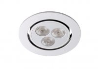 LEDware | LED inbouwspot | 3 LEDs | Rond | 3 x 1,2 W | RGB | LW3