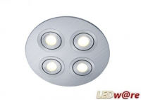 LED inbouwplaat | 4 LEDs | Rond | Lumoluce R140