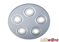 LED inbouwplaat | 5 LEDs | Rond | Lumoluce R150