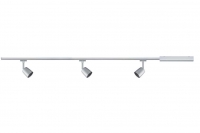 Paulmann | URail set Cover chroom mat | 3 x 5,8 Watt 2700k | 1 Meter
