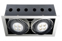 Dubbele LED Downlight | 220 Volt | 20 Watt | Warm Wit | 315 x 17