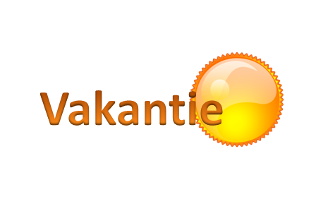 !! Vakantie !! 27 Juli tm 12 Augustus | Beperkte levering